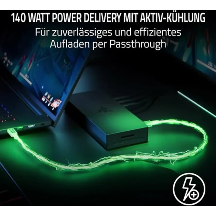 Razer Thunderbolt 5 Dock Mercury White, Laptop-Dockingstation mit vielseitigen Anschlussmöglichkeiten – Bild 5