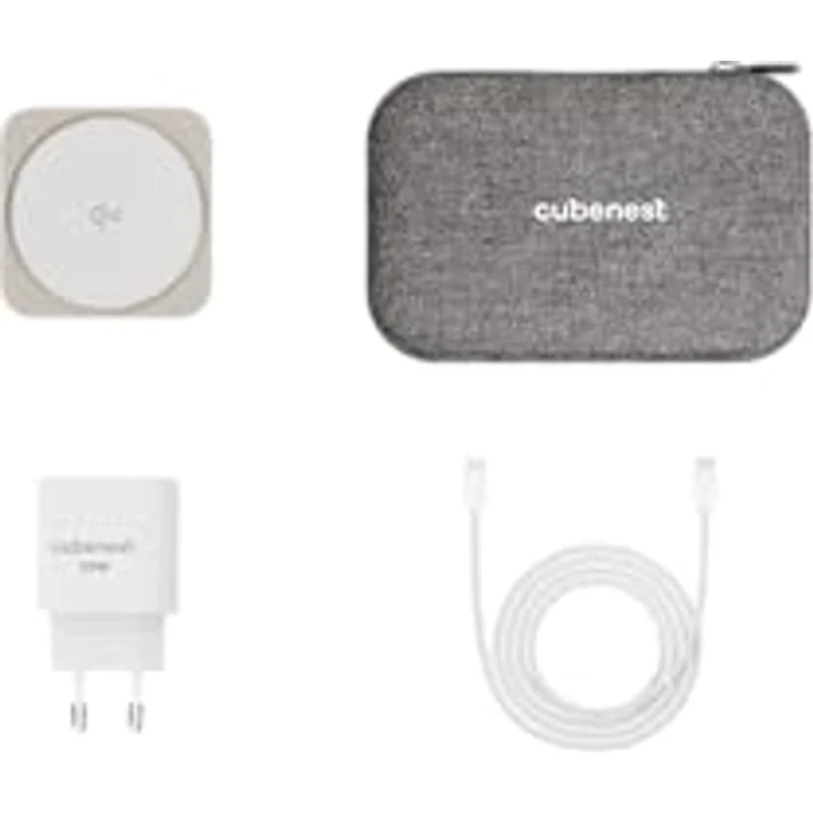 CubeNest Cubenest 3in1 Faltbares Aluminium Wireless Charger | Kompatibel mit Magsafe (Natural Titanium) – Bild 3