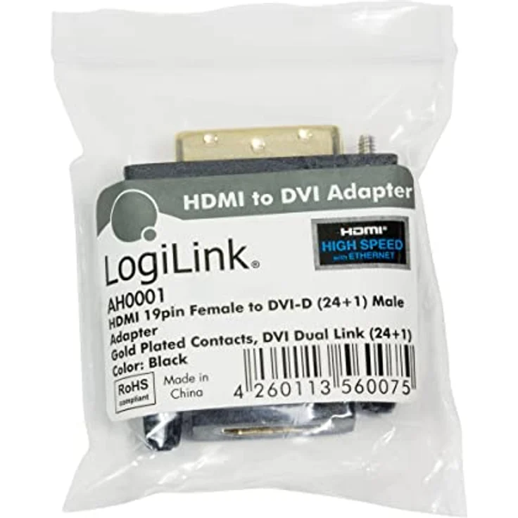 LogiLink HDMI zu DVI-D Adapter Digital (DVI Dual Link Belegung 24+1), unterstützt alle HDTV und HD ready Standards – Bild 5