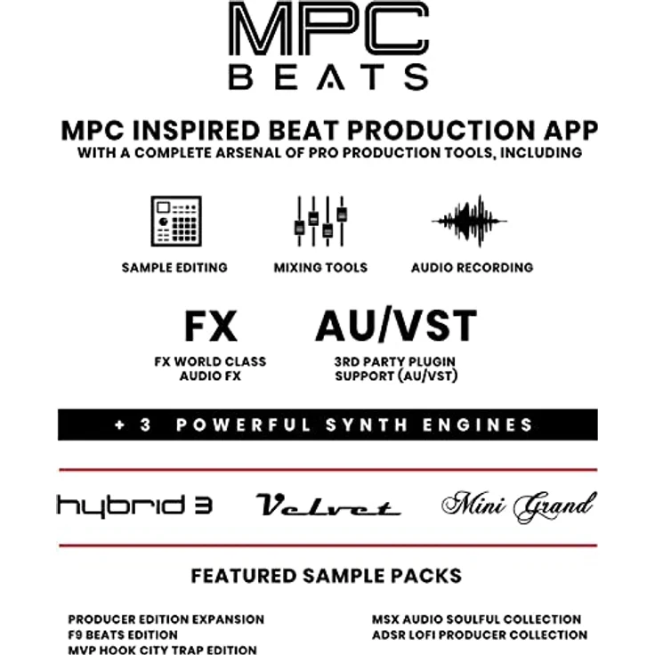 AKAI Professional MPK Mini MK3 – 25-Tasten USB MIDI Keyboard Controller, 8 hintergrundbeleuchtete Drum Pads, 8 Regler und Musikproduktion-Software – Bild 5