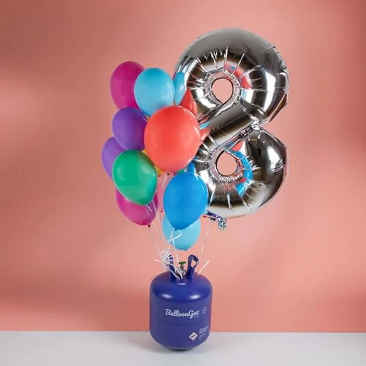 Folat BalloonGaz XXL 25205, Helium Gasflasche für bis zu 85 Folienballons, recyclebares Metall, für Geburtstag, Hochzeit und Party – Bild 5