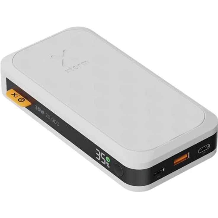 Xtorm Fuel Series 5 35W Powerbank 20.000mAh, 2 x USB-C PD / 1 x USB-A, LED-Anzeige, 100% GRS-Kunststoff, Geeignet für iPhone und Samsung, Weiß – Bild 5