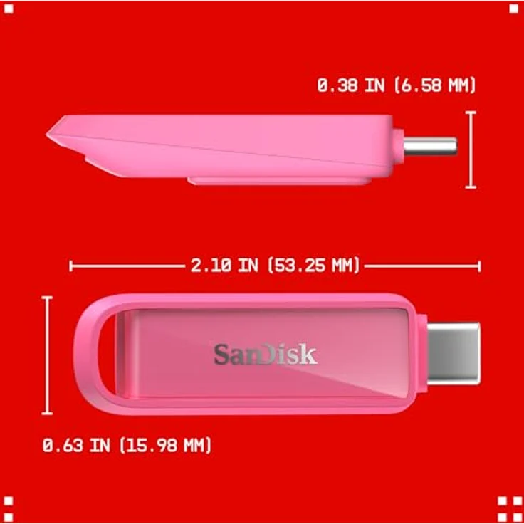 SANDISK Phone Drive USB-C Seastar Pink, 1TB USB Stick mit hoher Übertragungsgeschwindigkeit bis zu 150 MB/s – Bild 10