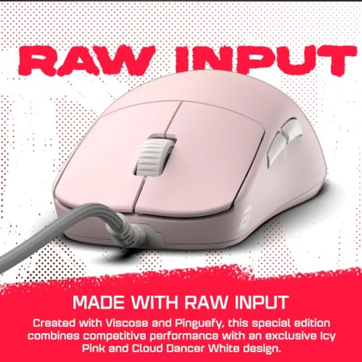 Endgame Gear OP1 8k (v2) - Raw Input Edition - Gaming Maus mit PixArt PAW3950 Sensor, 8000Hz Polling-Rate, Pink – Bild 4