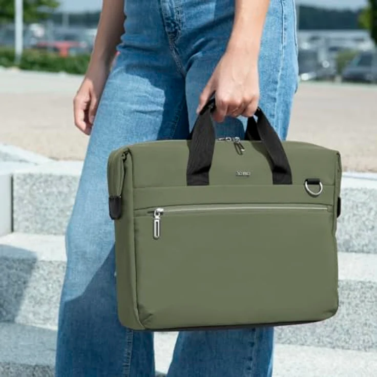 Hama Laptoptasche „Ultimate“ grün, für Laptops 40-41 cm, 15,6-16,2“, gepolstert, wasserabweisend, mit Tabletfach 11“, viele Fächer, Schultergurt, Trolleyschlaufe – Bild 13
