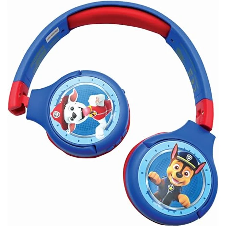 Lexibook PAW Patrol Bluetooth-Kopfhörer, rot/blau, mit 85 dB Lautstärkebegrenzung und integriertem Mikrofon, HPBT010PALXB – Bild 1