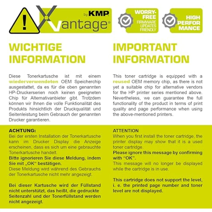 KMP Xvantage Tonerkartusche HP 117A Yellow (W2072A), kompatibel für Color Laser 150a, 150nw, Reichweite 700 Seiten, 40 g – Bild 5