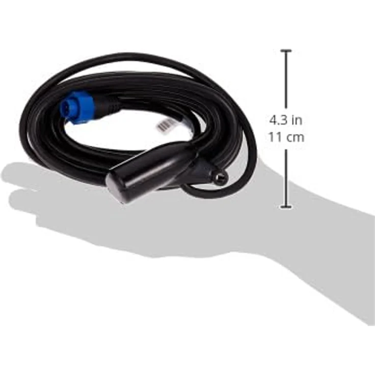 Lowrance Geber 20 Grad für Heckmontage mit Hybrid Dual Imaging, Temperaturfühler und 6 m Kabel, blauer Stecker – Bild 2