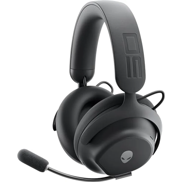 Alienware Pro Wireless Gaming-Headset - 50 mm Graphen-Treiber, KI-Geräuschunterdrückung, Hybrid ANC, bis zu 75 Stunden Akkulaufzeit, Dark Side of The Moon – Bild 1