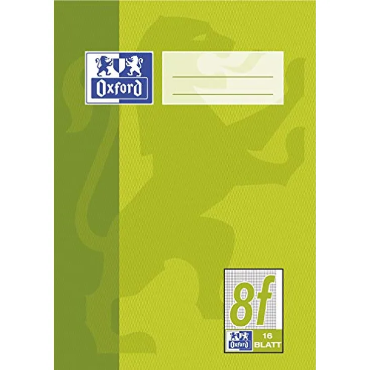 OXFORD Collegeblock A5, rautiert Lineatur 8f mit Außenrand, 16 Blatt, tintenfestes 90 g/qm Papier
