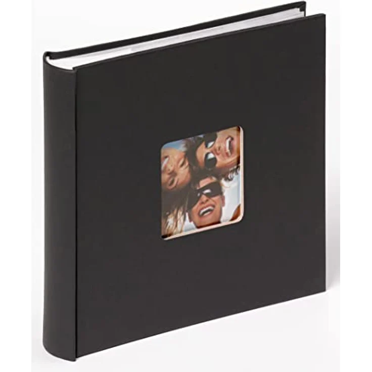 Walther design ME-116-B Memo-Einsteckalbum Fun, für 200 Fotos 13x18 cm, schwarz mit Beschriftungsfeldern und CD-Archiv – Bild 1