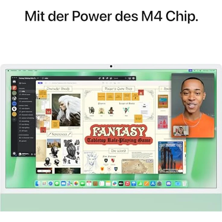 Apple iMac 24" (2024), MWUE3D/A, Apple M4 8-Core GPU, 16 GB RAM, 256 SSD, Grün – Bild 4