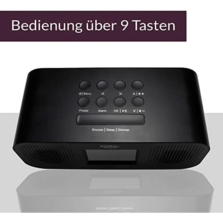 Xoro HMT 425 Basic, Digitales WLAN Internet Radio mit 2.8" Farbdisplay, USB Mediaplayer, FM/DAB+ Simulation und Weckerfunktion – Bild 4