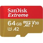 SanDisk Extreme microSDXC UHS-I Speicherkarte 64 GB für Actioncams und Drohnen + Adapter + RescuePRO Deluxe (bis zu 170 MB/s, A2, Class 10, U3, V30) - Preisvergleich