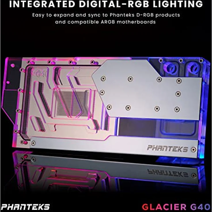 Phanteks Glacier G40 RTX 4080/90 Wasserblock inkl. Backplate für Gigabyte, D-RGB - chrome – Bild 4