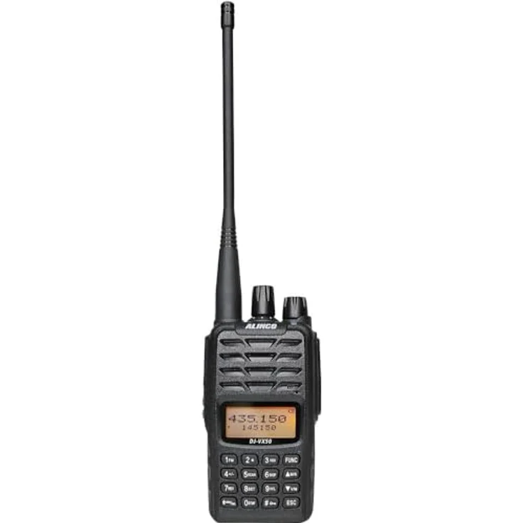 Alinco DJ-VX-50-HE, Tragbarer VHF/UHF-Radiosender, Dualband, mehrfarbiges Display, VOX, DTMF, CTCSS-DCS, FM-Radio, IP67, 1800-mAh-Akku, 200 Speicherkanäle – Bild 2