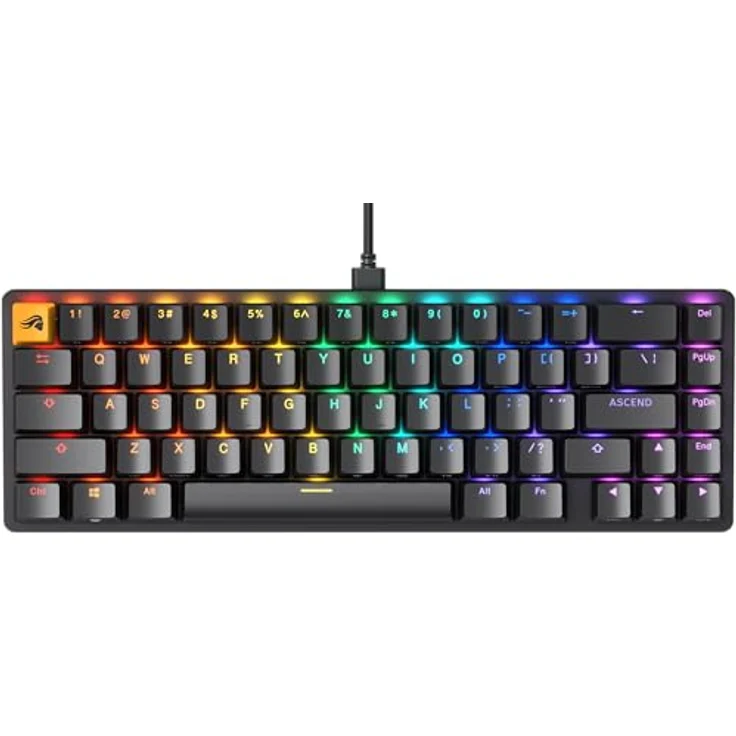 Glorious GMMK 2 Compact-Tastatur - Fox Switches, US-Layout QWERTY, schwarz – Bild 2