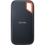 SanDisk Extreme Portable V2, 2 TB externe SSD Festplatte mit 1.050 MB/s Lesegeschwindigkeit, grau/orange, IP65 Wasser- und Staubschutz