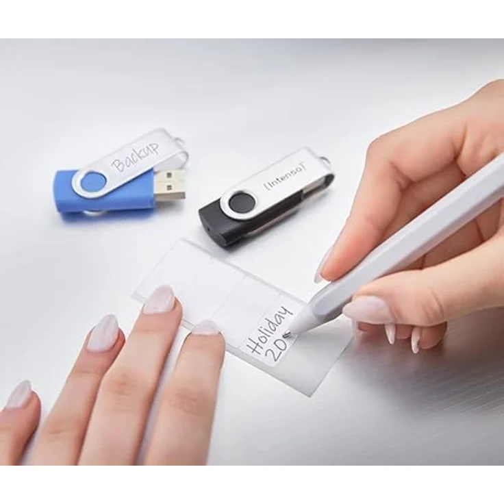 Intenso Office Line Typ-A USB-Stick 5er-Pack, 16GB Swivel, bis zu 70 MB/s, USB 3.2 Gen 1x1, in Gelb, Grün, Schwarz, Blau und Orange mit Beschriftungsetiketten – Bild 4