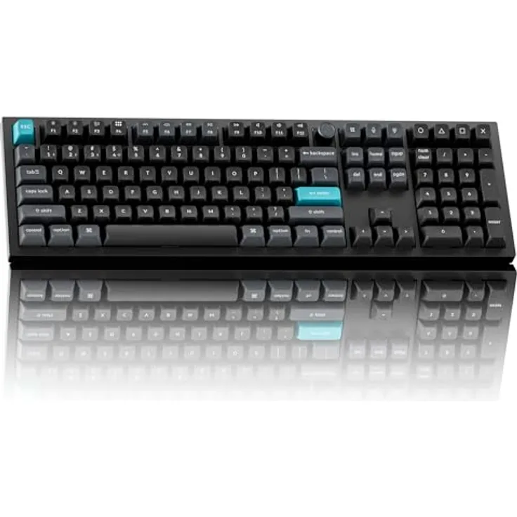 Keychron Q6 Ultra 8K Wireless Mechanische Tastatur QWERTY US - Silk POM Switch Brown, Aluminiumrahmen, RGB-Hintergrundbeleuchtung, Hot-Swappable, 4000 mAh Akku