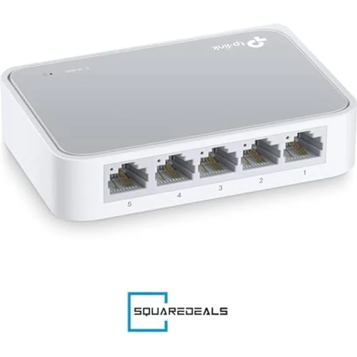 TP-Link TL-SF1005D 5-Port Fast Ethernet-/Netzwerk-/Lan Switch (10/100Mbit/s, automatische Geschwindigkeits- und Duplexanpassung, Plug-und-Play, Auto-MDI/MDIX, lüfterlos) weiß – Bild 2