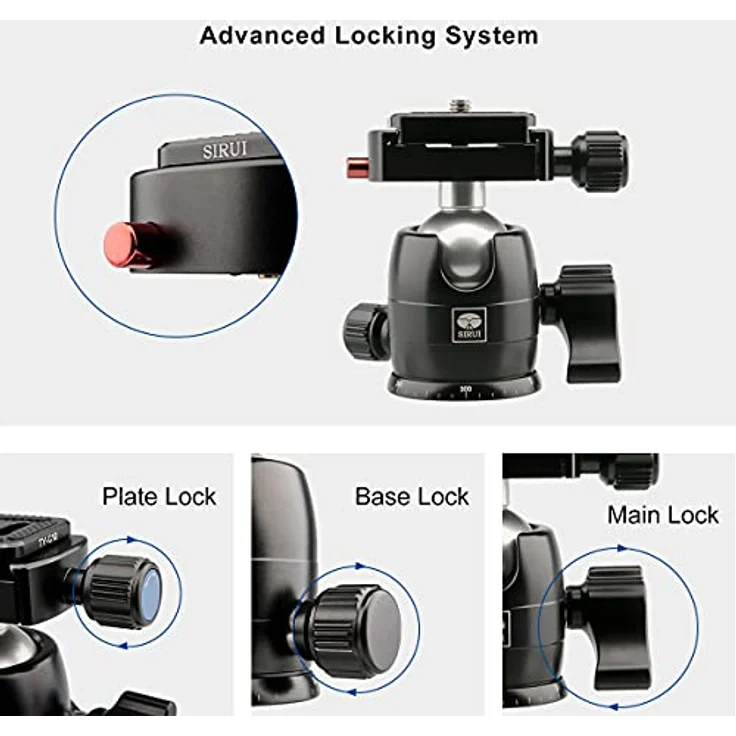 SIRUI B-00K Einsteiger Kugelkopf Alu schwarz - 70mm - B00-Serie – Bild 8