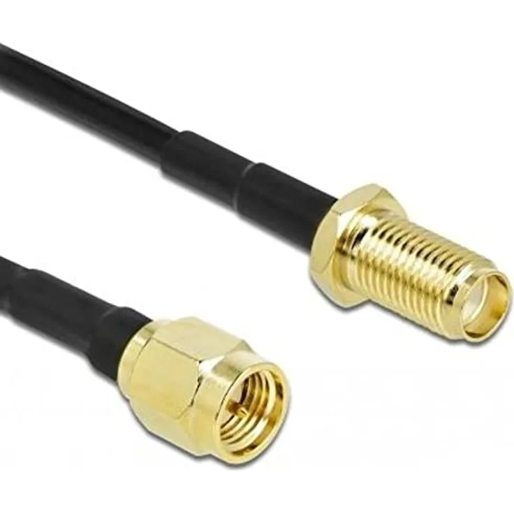 Delock Antennenkabel SMA Stecker zu SMA Buchse LMR/CFD100 5 m Low Loss