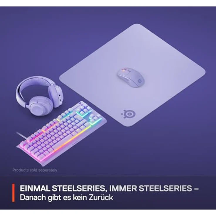 SteelSeries QcK L Lavender, Gaming Mauspad 450 x 400 mm, rutschfeste Unterseite, violett – Bild 7