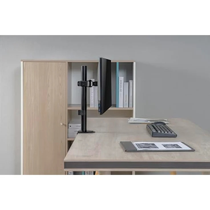 Superior Driak na Monitor 17-32" SINGLE, TV-Tischständer für VESA 75x75 und 100x100, neigbar und drehbar, bis 9 kg Belastbarkeit, höhenverstellbar, stabil aus Stahl – Bild 8