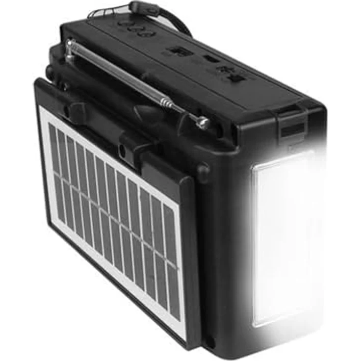 LTC LXLTC115UBT Tragbares Radio, Bluetooth, FM/AM/SW, Solarpanel, Schwarz – Bild 3