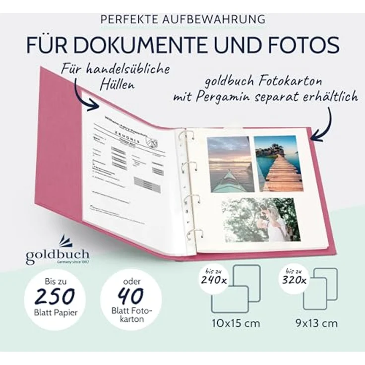 Goldbuch Ringbuch A4 net BV fuchsia Ringbuch A4 – Bild 5
