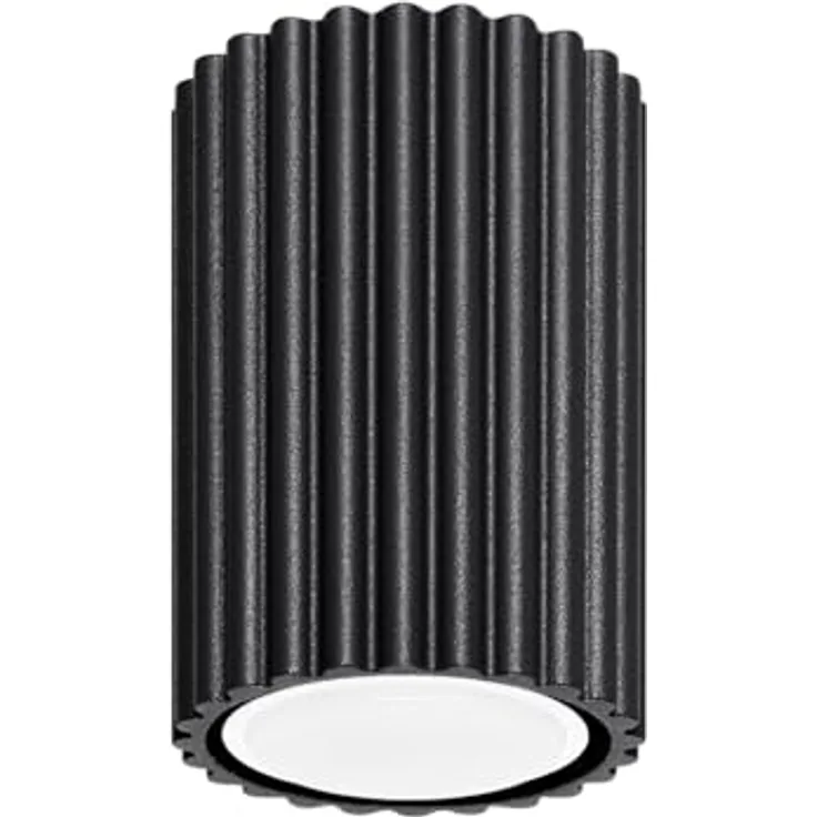 SOLLUX lighting Deckenlampe Aluminium 1 Flammig Karbon Schwarz, Energiesparende GU10 LED-Kompatibilität