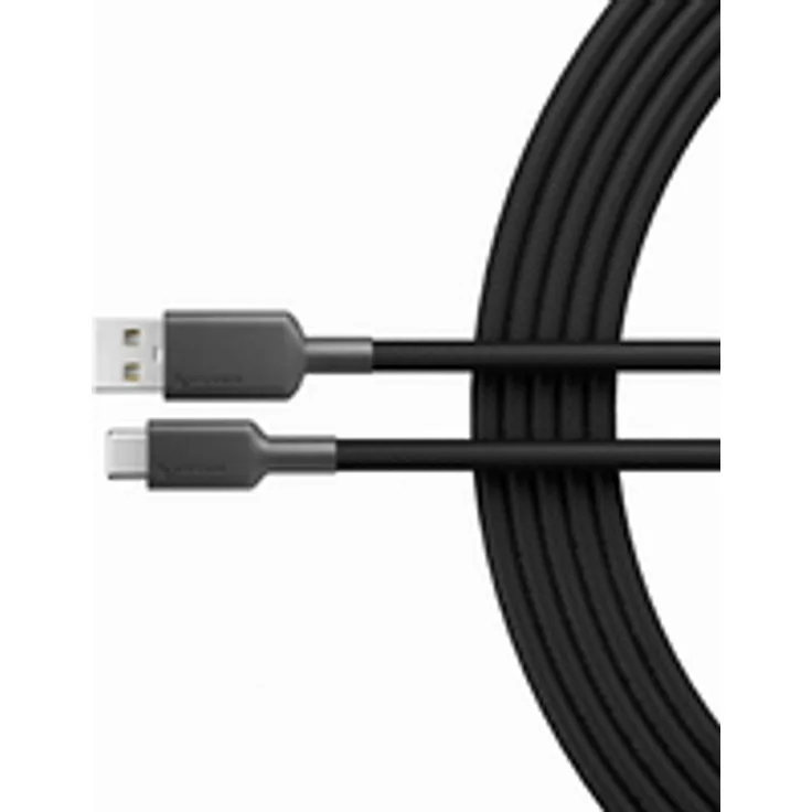 ALOGIC USB 2.0 Anschlusskabel Typ C - A M/M, 1m, Schwarz, geflochten, flexibel, unterstützt Schnellladefunktion