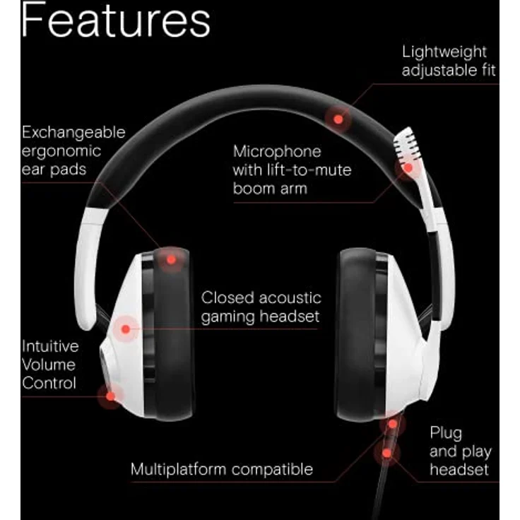 EPOS H3 Geschlossenes Akustisches Gaming Headset, Geräuschunterdrückendes Mikrofon, Plug & Play, Hohe Audio-Qualität, Individuell Einstellbar, Leicht, Ergonomisch, für PC, Mac, PS4, PS5, Switch, Xbox – Bild 2
