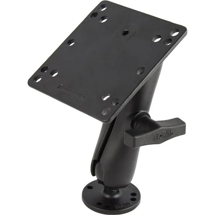 RAM Mounts RAM-101U-246, TV-Halterung aus Aluminium mit VESA 75x75/100x100 mm, schwarz, Tragfähigkeit bis 1,8 kg
