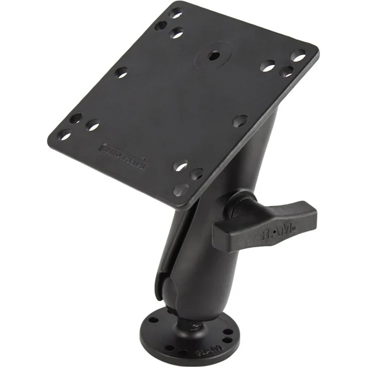 RAM Mounts RAM-101U-246, TV-Halterung aus Aluminium mit VESA 75x75/100x100 mm, schwarz, Tragfähigkeit bis 1,8 kg