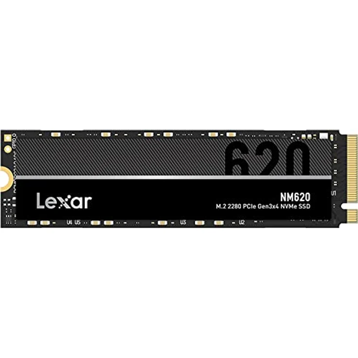 Lexar NM620 SSD 512GB, M.2 2280 PCIe Gen3x4 NVMe 1.4 Interne SSD, Bis zu 3500MB/s Lesen, 2400MB/s Schreiben, 3D NAND Flash Solid-State-Laufwerk für PC-Enthusiasten und Gamer (LNM620X512G-RNNNG) – Bild 1