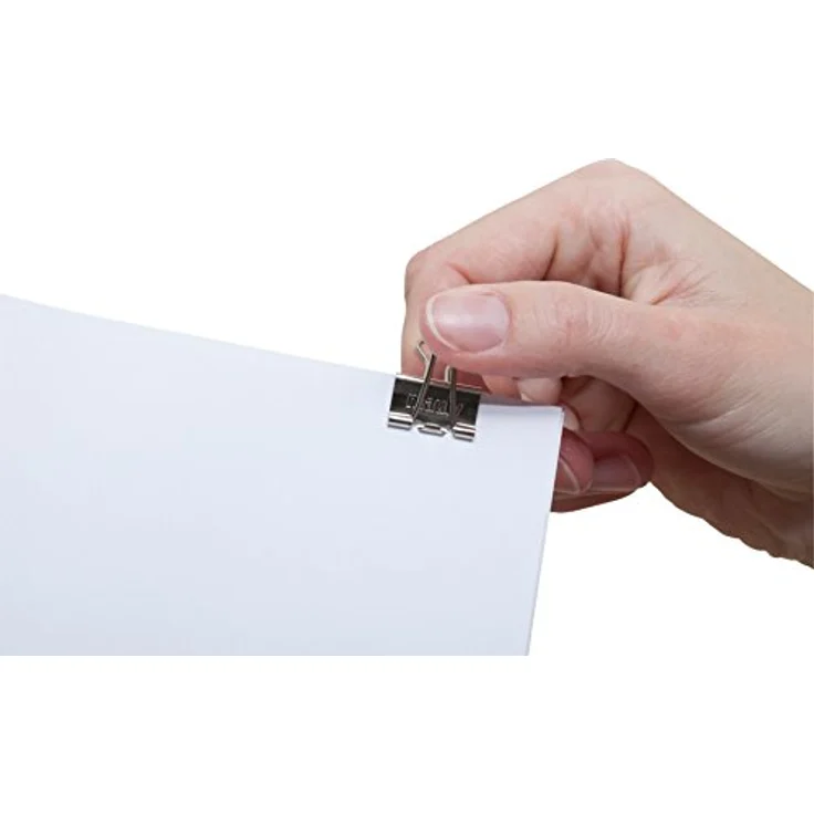 Maul Original Mauly Klemmer (12 Stück) 19 mm | Zum Klemmen von bis zu 70 Blatt Papier | Vielseitig einsetzbar im Büro, als Küchen Gadgets und im Haushalt | Silber – Bild 3