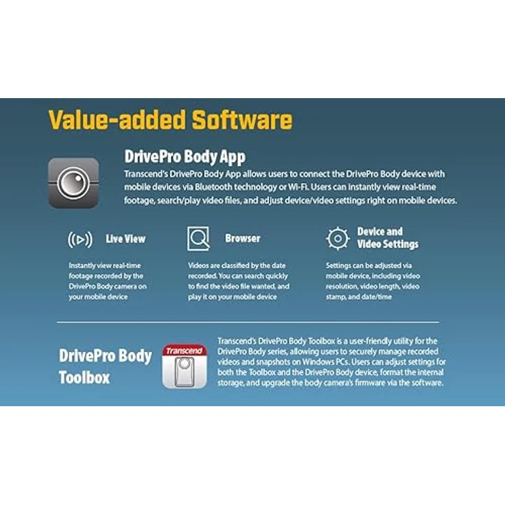 Transcend DrivePro Body 40, 128GB 2K QHD Bodycam mit WLAN, Bluetooth, GPS, spritzwassergeschützt, Schwarz – Bild 13