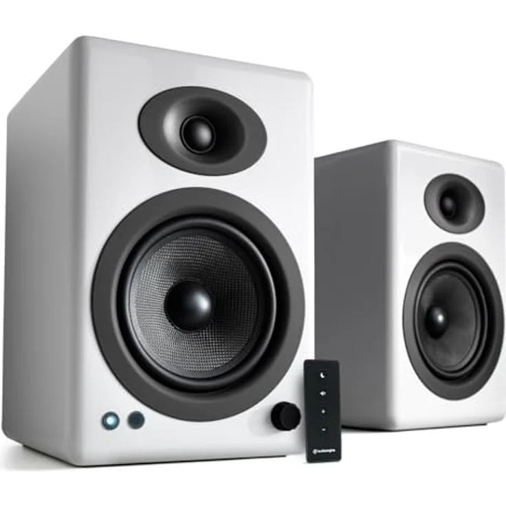 Audioengine Bookshelf Speakers A5+BT Regallautsprecher - 50 Watt - weiß – Bild 2