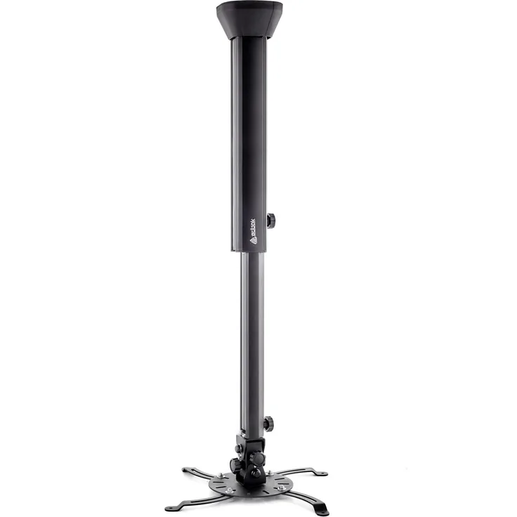 edbak PMV200 Beamer Deckenhalterung, variabel einstellbar von 650-1000mm, schwarz, für Projektoren bis 15 kg