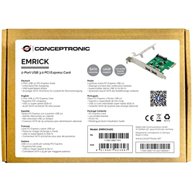 Conceptronic 2-Port USB 3.0 PCIE Card – Bild 2