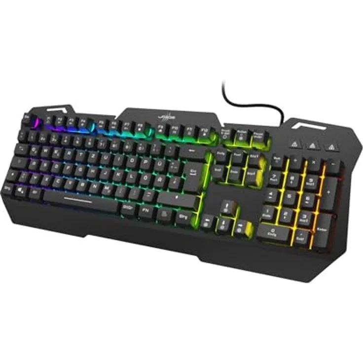 uRage Gaming-Keyboard Exodus 450, reaktionsschnelle Tastatur mit Anti-Ghosting, RGB-Beleuchtung, QWERTZ-Layout, in schwarz – Bild 2