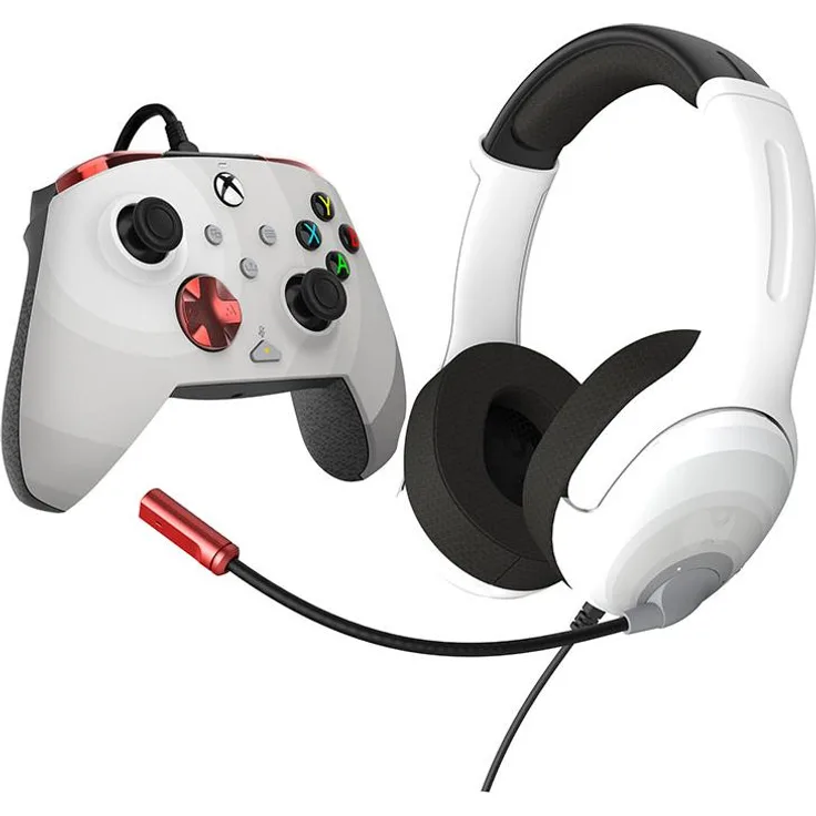 PDP REMATCH Advanced Wired Controller, Gamepad für PC, Xbox One, Xbox Series S/X, kabelgebunden, USB Typ-C, Radial White