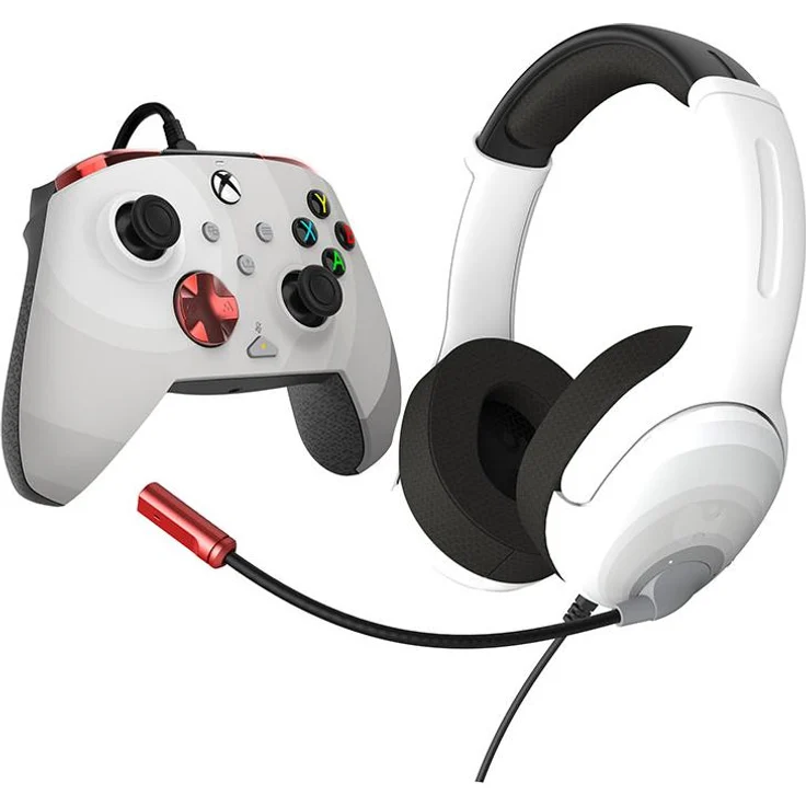PDP REMATCH Advanced Wired Controller, Gamepad für PC, Xbox One, Xbox Series S/X, kabelgebunden, USB Typ-C, Radial White – Bild 1