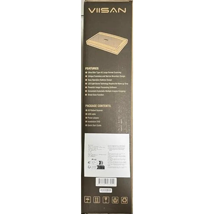 Home Office-Viisan VF 3240, Flachbettscanner DIN-A3. Max. Auflösung 2400x2400 DPI. inkl. ViiScan Software für Bildbearbeitung und OCR Texterkennung. Kompatibel mit Windows. Treiber für Mac Software. – Bild 4