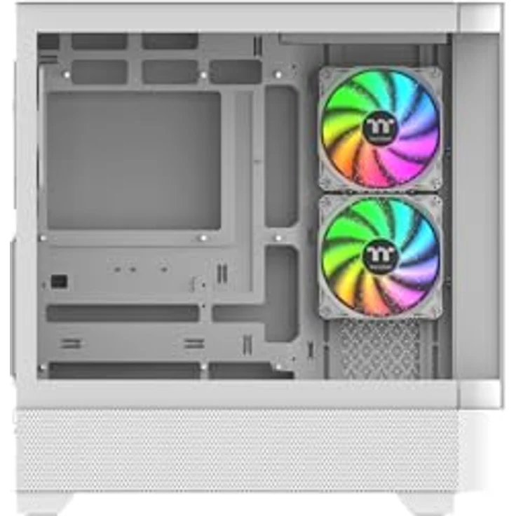 Thermaltake View 290 TG ARGB, Mid Tower Chassis mit Tempered Glass, weiß, kompatibel mit Micro ATX, ATX und Mini ITX, erweiterbar auf bis zu 9 Lüfter – Bild 3