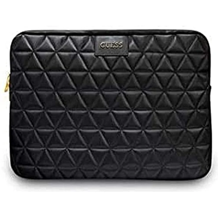 Guess Quilted Computer Sleeve Computerhülle 13" Notebook Hülle, schwarz – Bild 1