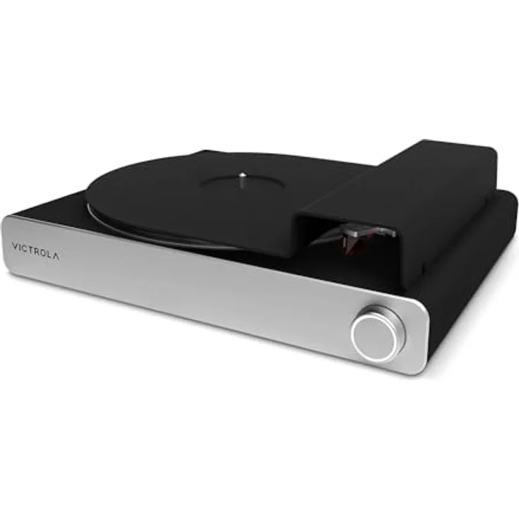 Victrola Stream Carbon Plattenspieler aus Vinyl mit 2 Geschwindigkeiten | funktioniert kabellos mit Sonos Geräten | Magnetkartusche mit hoher Präzision | Mattes schwarzes Finish – Bild 3