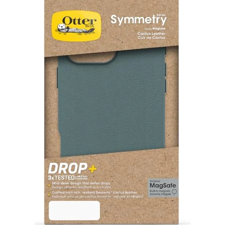 OtterBox Symmetry Series Cactus Leather MagSafe Hülle für iPhone 16 Pro Max, stoßfest, sturzsicher, dünne Schutzhülle, Grün – Bild 5